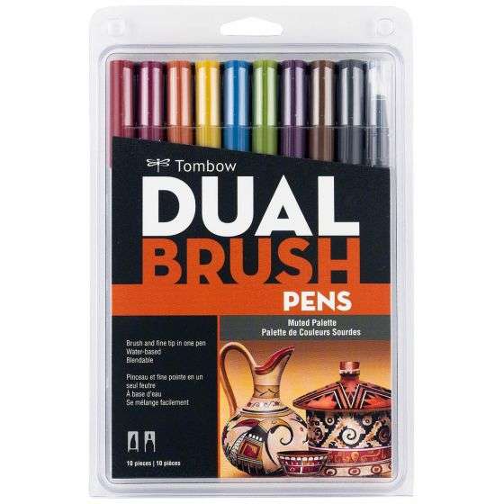 Tombow Dual Brush Pen, Muted Palette