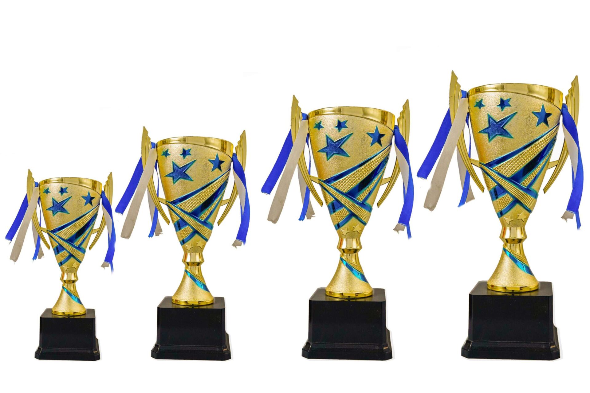 galaxy blue Metallic Fiber Trophies