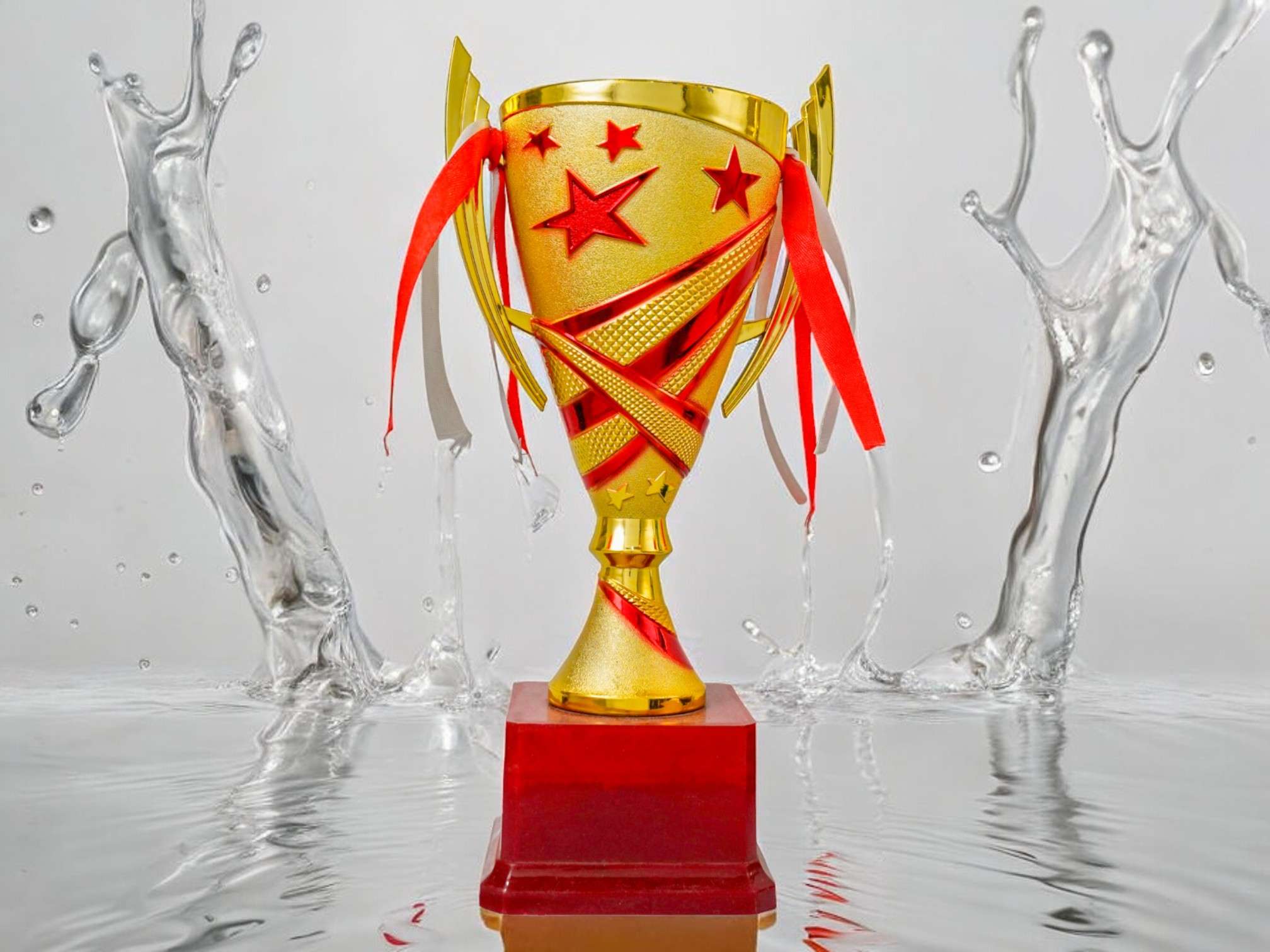Galaxy red Metallic Fiber Trophies