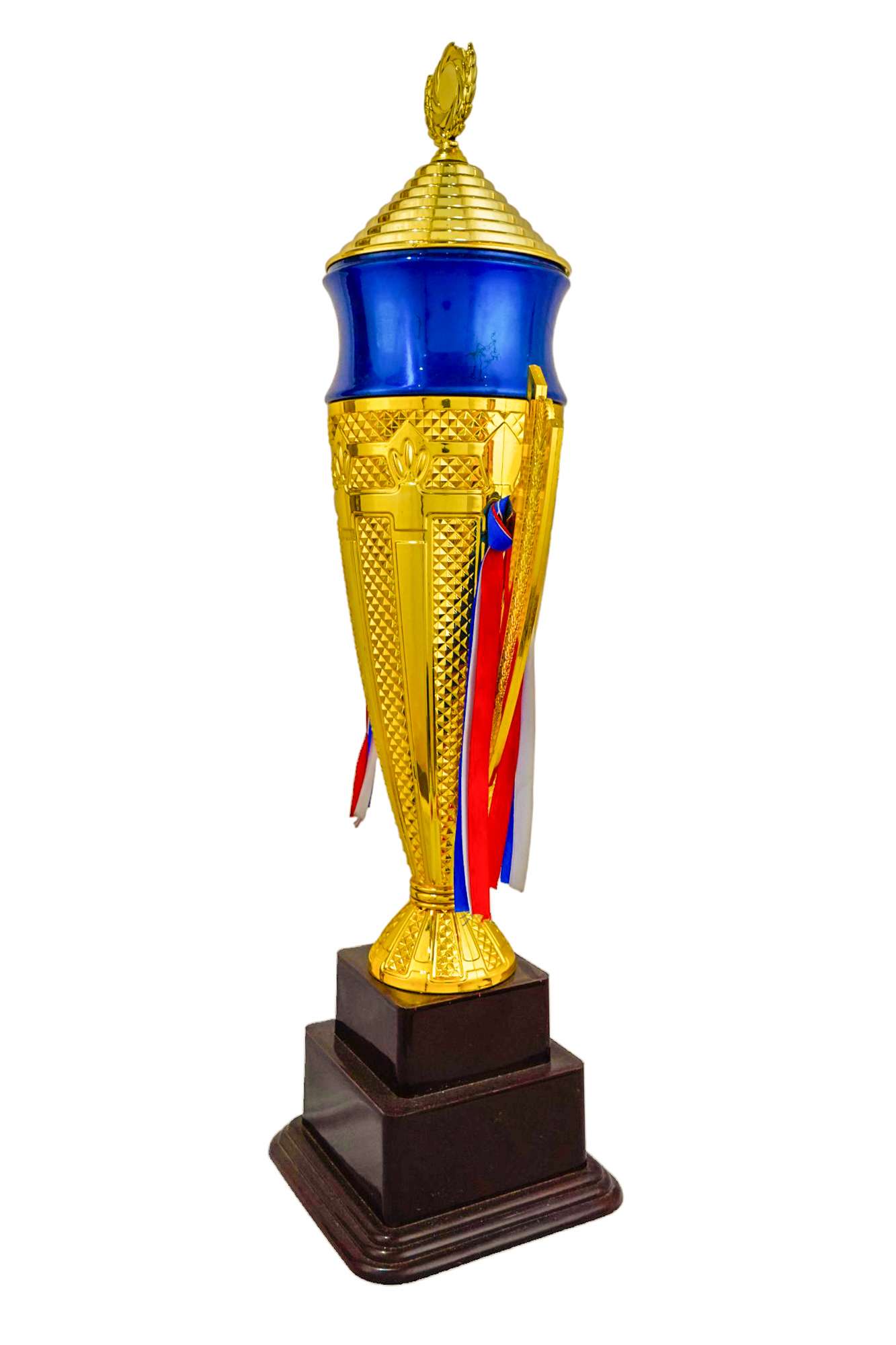 Celebration with Gala Blue Metal Trophies