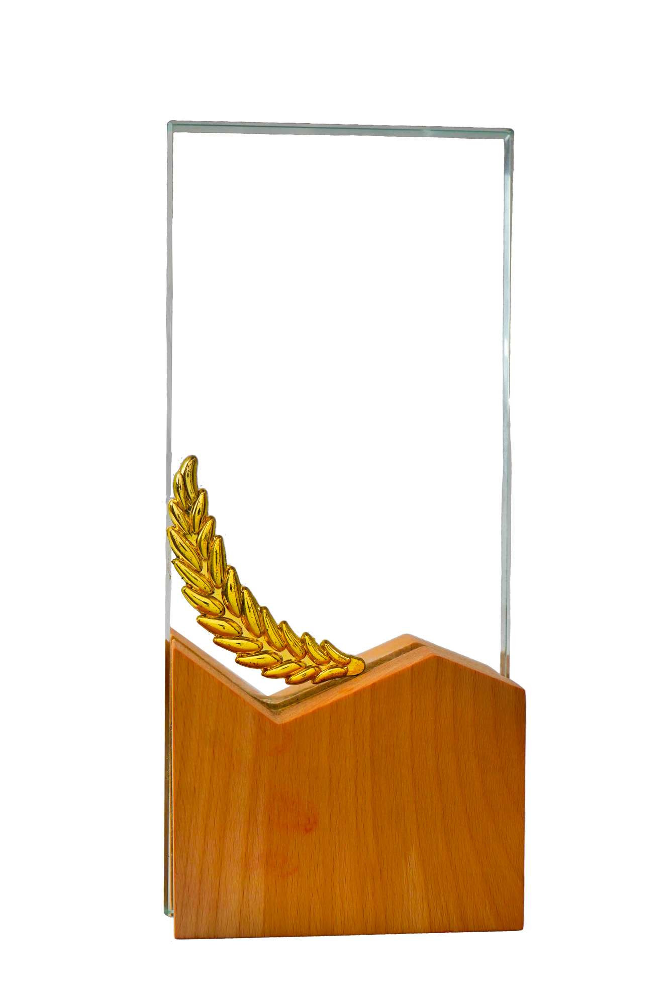 Crystal with Leaf 902 Crystal Trophies & Brass Trophies