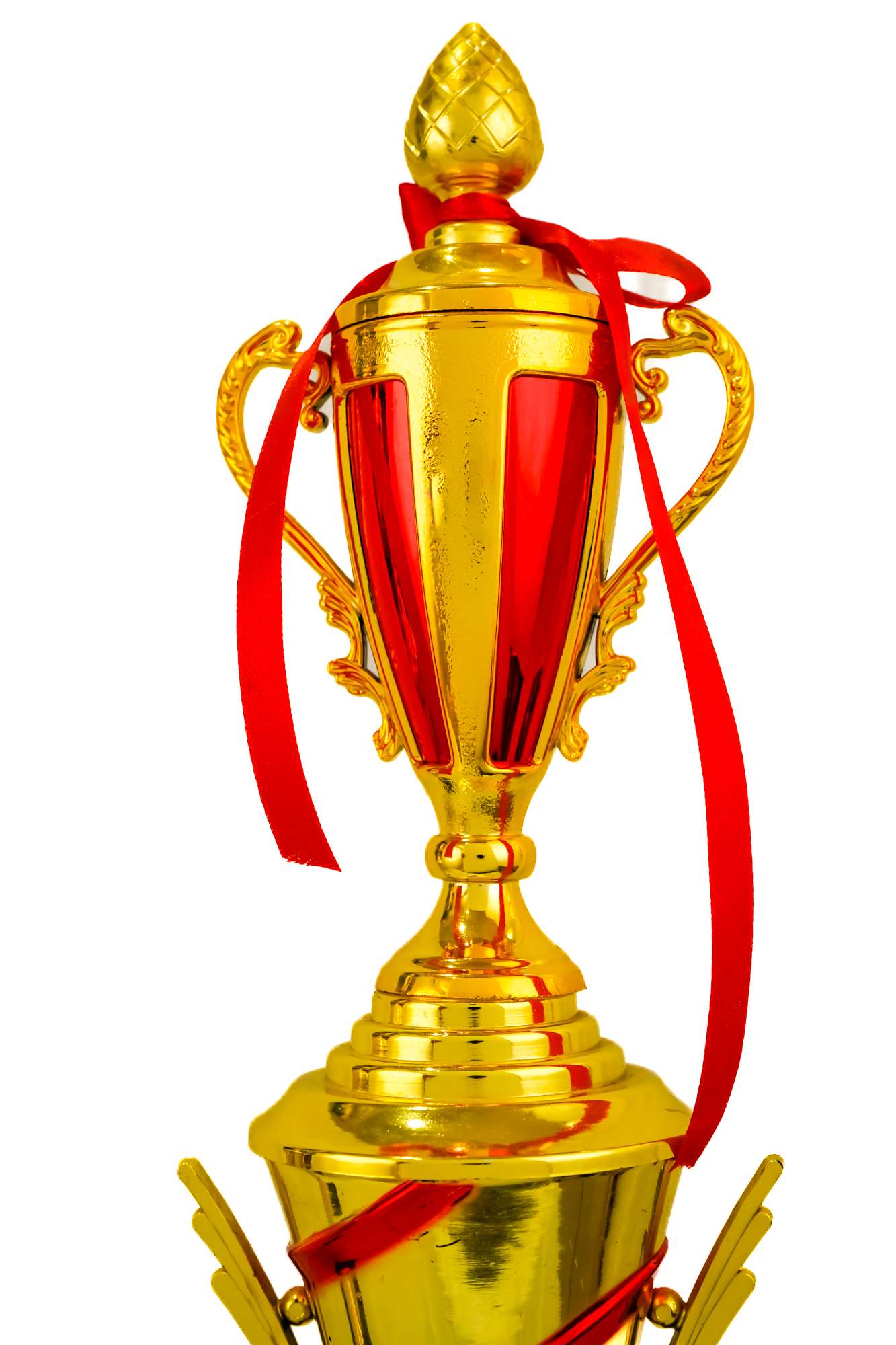 Pillar with Fiesta - Red Metallic Fiber Trophies