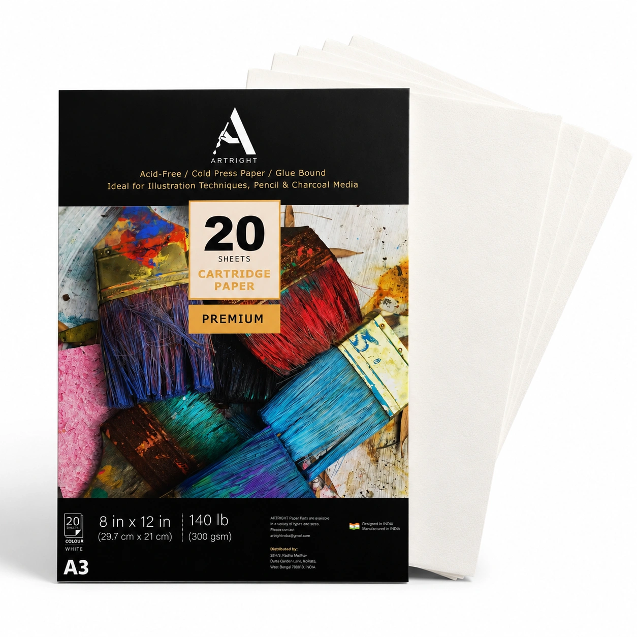 ArtRight A3 Sketching & Mixed Media Paper, 300 GSM – 20 Handmade Sheets