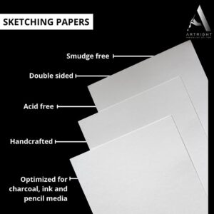 ArtRight Watercolour Paper Combo of A3 (20 Sheets) + A4 (20 Sheets) + A5 (20 Sheets) Handmade Acid Free Watercolor Papers for Watercolor, Acrylic, Ink and Mixed Media (Rough Grain Paper)