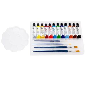 ArtRight 12 x 12ml Water Colour Paint Set with 4 Free Paint Brushes - 12 Acid-Free, Non-Toxic Multicolored Artists' Watercolors for Wet-On-Wet & Watercolour Painting (12ml, 0.4 oz)…