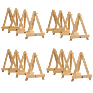 ArtRight Wooden Mini Easel 10 Inch Stand for Painting & Display Purposes (Set of 16)