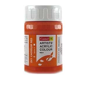 CAMEL ARTIST ACRYLIC COLOUR 500ML – CADMIUM RED