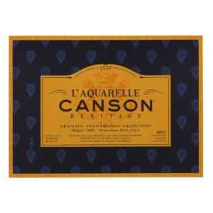 Canson Heritage Pads glued glued on short side Cold pressed-26x36cm
