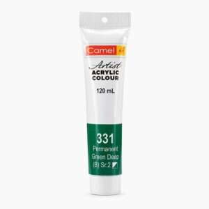 CAMEL ARTIST ACRYLIC COLOUR 120ML – PERMANENT GREEN DEEP