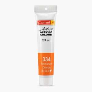 CAMEL ARTIST ACRYLIC COLOUR 120ML – PERMANENT ORANGE