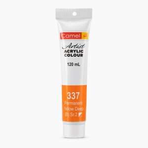 CAMEL ARTIST ACRYLIC COLOUR 120ML – Permanent Yellow Deep