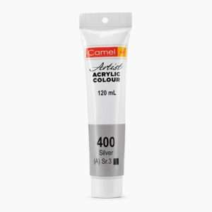 CAMEL ARTIST ACRYLIC COLOUR 120ML – SILVER