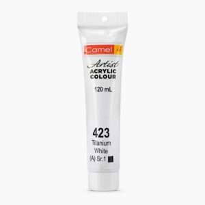 CAMEL ARTIST ACRYLIC COLOUR 120ML – TITANIUM WHITE