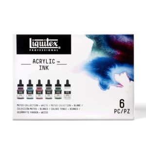 Liquitex Professional Acrylic Ink! Muted Collection Plus White 6-Piece Set