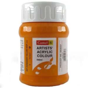 CAMEL ARTIST ACRYLIC COLOUR 500ML – PERMANENT YELLOW DEEP