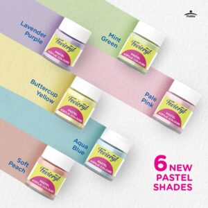 Fevicryl Multi Surface Pastel Acrylic Colours Kit 6 Shades X 15Ml | Ideal For Wood, Glass, Canvas, Metal, Plastic, Mould It | For Hobbyists, Artists, Diy Art And Craft