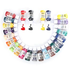 DIY Acrylic Paint 25 Colors 60ml Bottles, Rich Pigments, Water Proof, Premium Acrylic Paints for Beginners, & Professional Artist