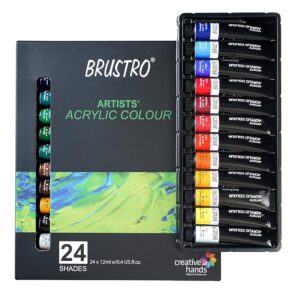 BRUSTRO Artist Acrylic Color 24 Colours 12ML Set