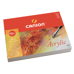 Canson Acrylic Pads Glued on Long Side-24x32cm- 50 sheets