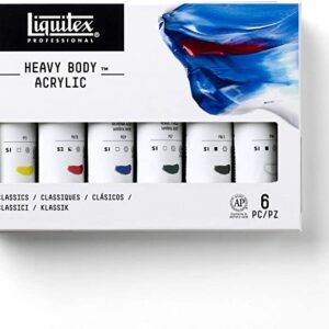 Liquitex Professional Heavy Body Acrylic Paint Set, Classic 6x59ml