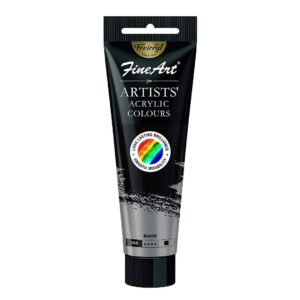 Fine Art Pidilite Fevicryl Acrylic Colour Tube 100ml Black