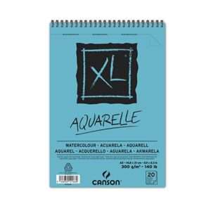 Canson Xl Sketch and Aquarelle Note Block, 300 GSM, A3, 30 With Head Spiral-Bound