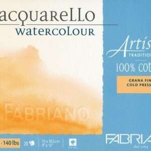 Fabriano Artistico Watercolour Blocks CP 300GSM 23X30.5CM (20 Sheets)