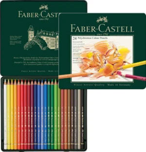 Faber-Castell Polychromos Color Pencil Set – Pack of 24