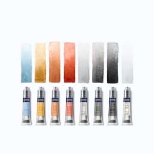 Winsor & Newton Cotman Watercolor Paint Set, 6 Metallic Colors, 8ml