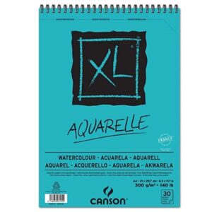 Canson Xl Aquarelle Note Block, 300 GSM, A4, 30 With Head Spiral-Bound