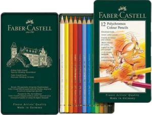 Faber-Castell Polychromos Color Pencil Set – Pack of 12