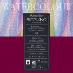 Fabriano Studio Watercolor Blocks CP 200 GSM 30 X 30 cm (20 Sheets)