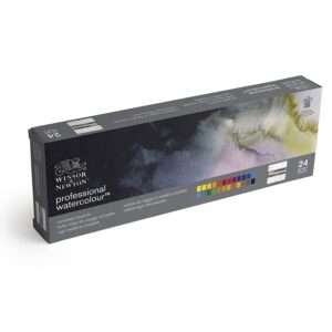 Winsor and Newton Professional Water Colour – Black Box 12 Half Pans Set