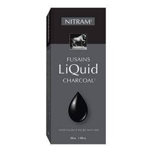 NITRAM Fusains Liquid Charcoal- Tube of 50ml- Deep Black