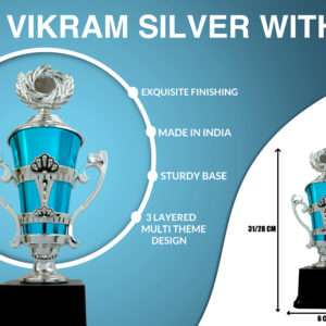 Vikram silver with lid Metallic Fiber Trophies