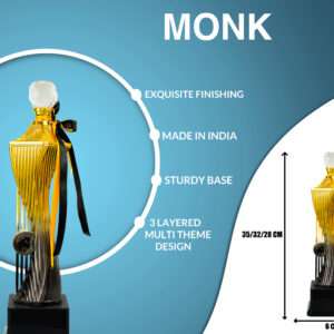 monk Metallic Fiber Trophies