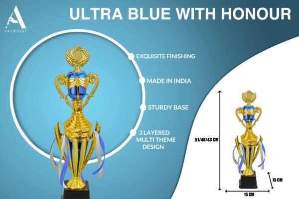 ultra blue with honour Metallic Fiber Trophies - Image 2