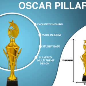 Oscar pillar Metallic Fiber Trophies