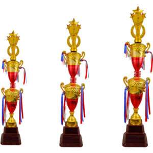 success new - red with glory Metallic Fiber Trophies