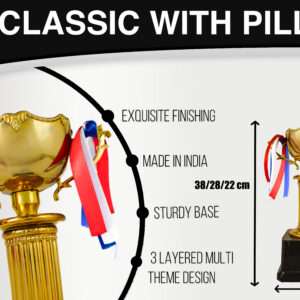 classic with pillar Metallic Fiber Trophies