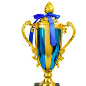 fiesta cup - blue Metallic Fiber Trophies