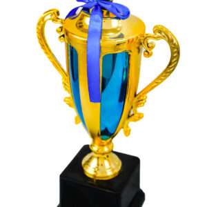 fiesta cup - blue Metallic Fiber Trophies