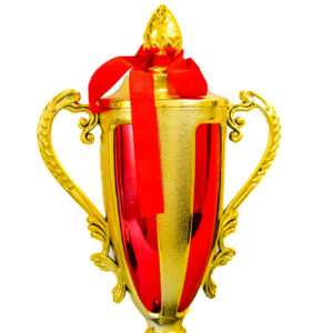 fiesta cup - red Metallic Fiber Trophies