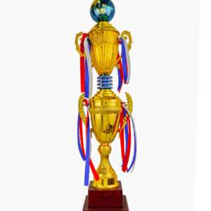 success with globe Metallic Fiber Trophies