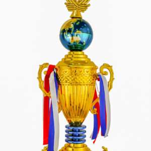 success with globe Metallic Fiber Trophies