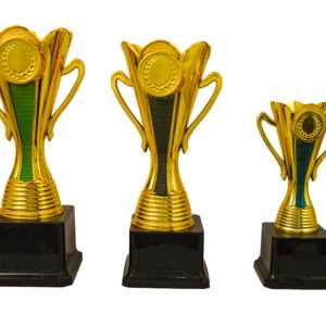 Lotus Cup Blue Metallic Fiber Trophies