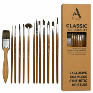 ArtRight 13-Piece Vintage Artist Mix Paintbrush Set